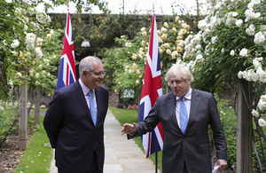 Prime Minister Boris Johnson and Australia’s Prime Minister Scott Morrison.