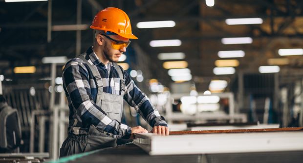 Male worker at a factory